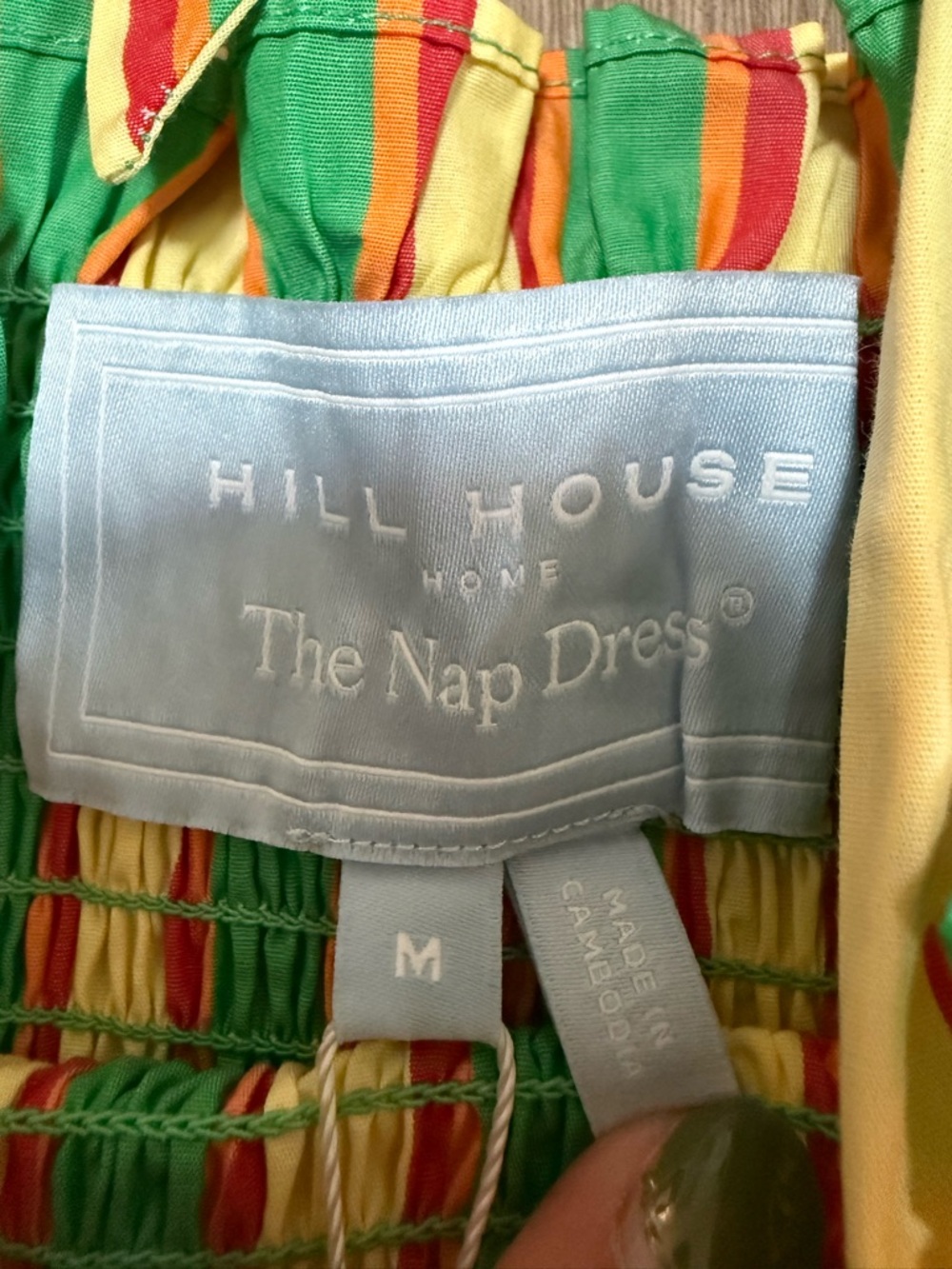 Hill House Home Ribbon Charlotte Nap Dress Medium NWT Rockhouse Stripe - Picture 4 of 8